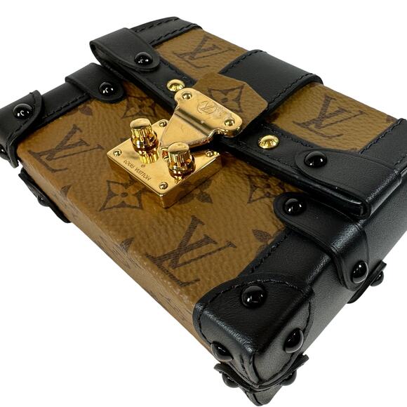 Louis Vuitton Reverse Monogram Trunk Bag Mini Essential Clutch LV VIP gift - Picture 15 of 16